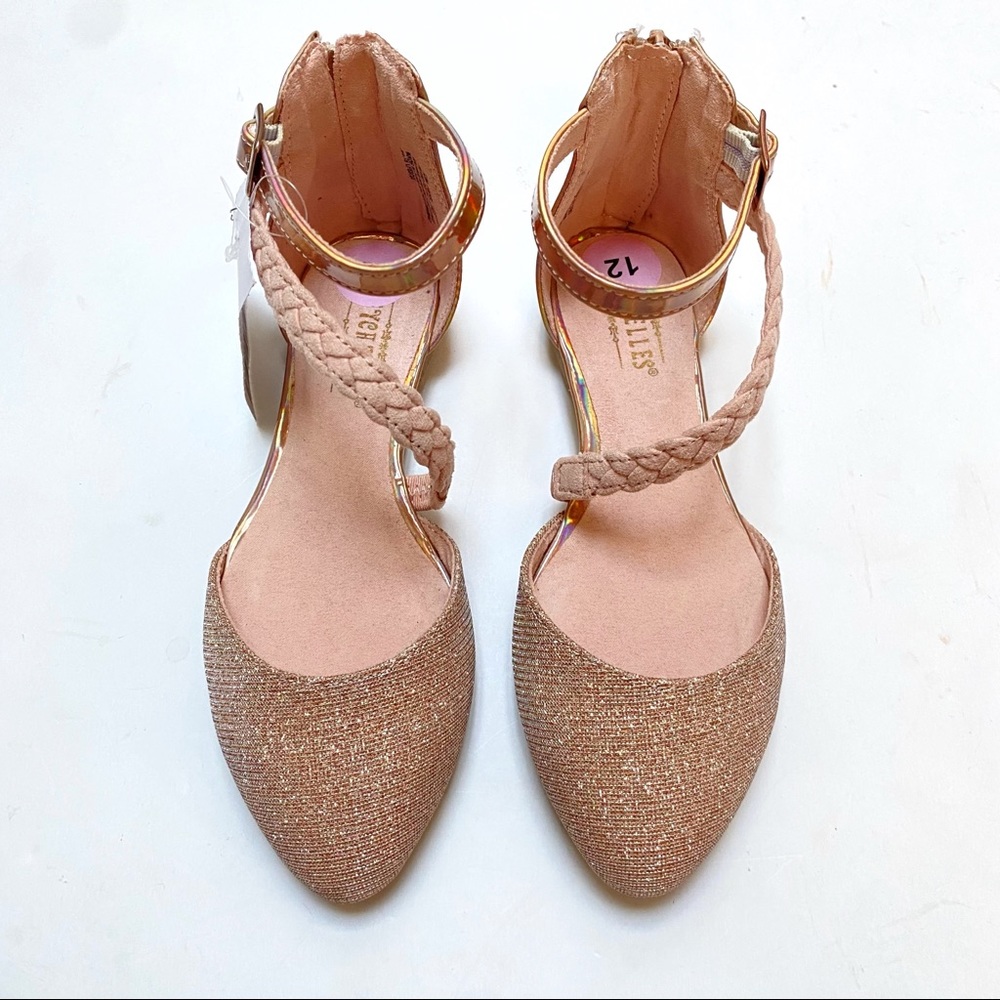 Seychelles Girls Shoes, Sparkly Rose Gold, 12 NWT